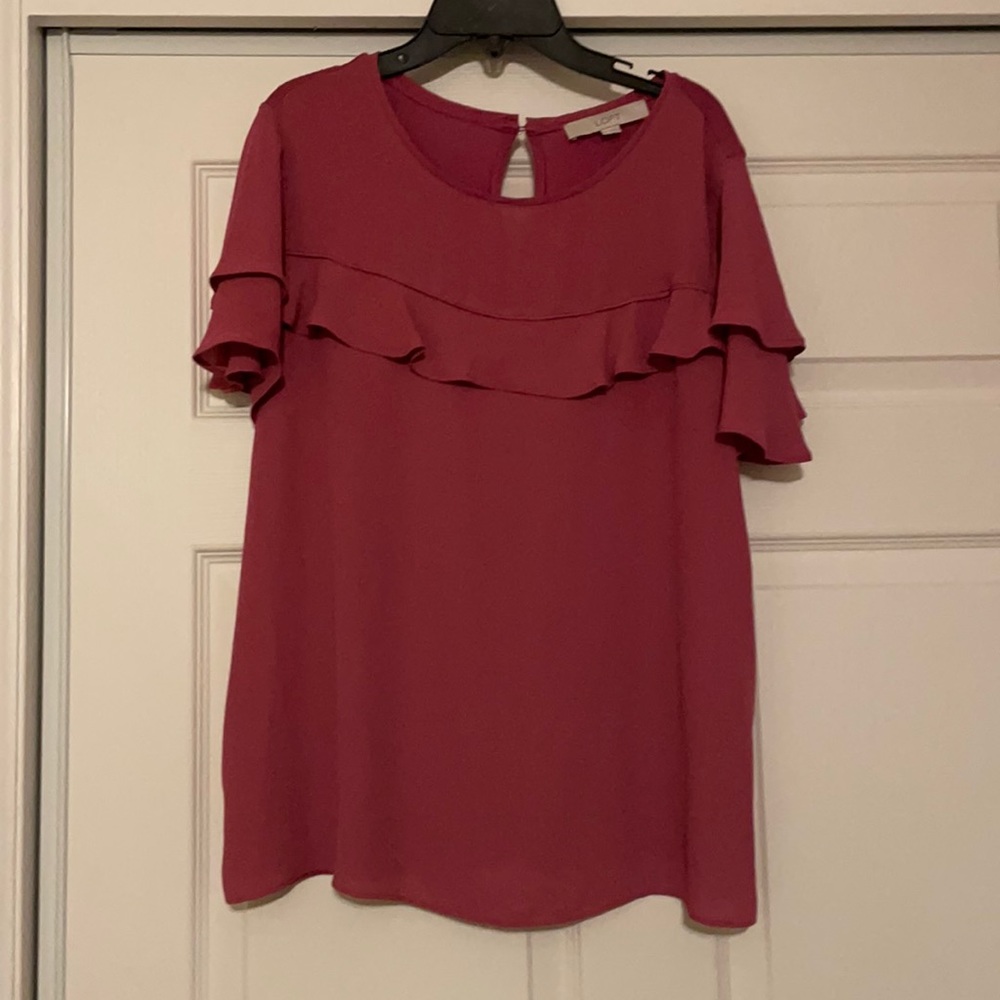 LOFT short sleeve blouse